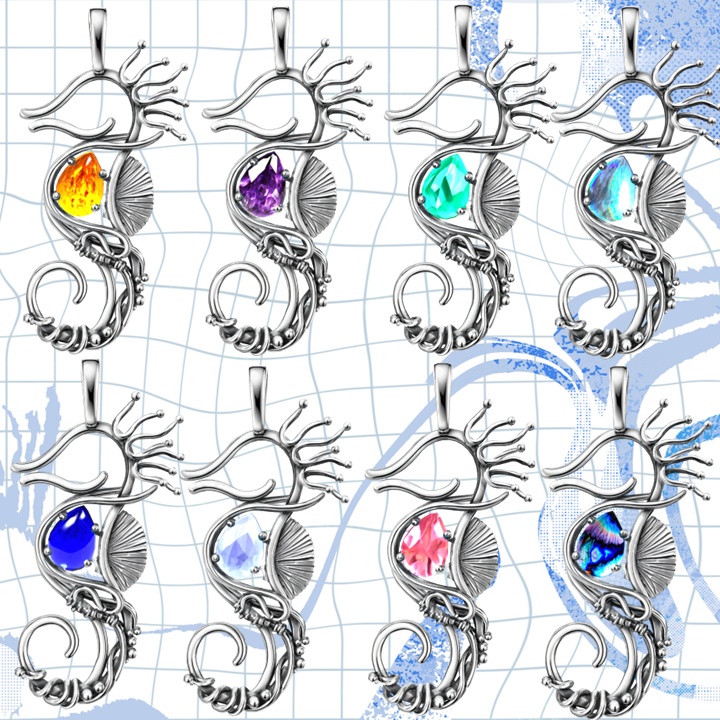 【一日限定無料!】Sehorse Necklace【8Color】