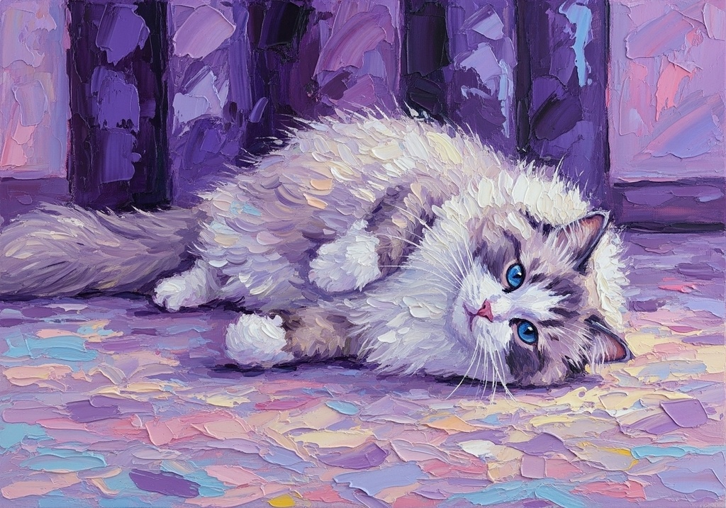 床にごろん ラグドール