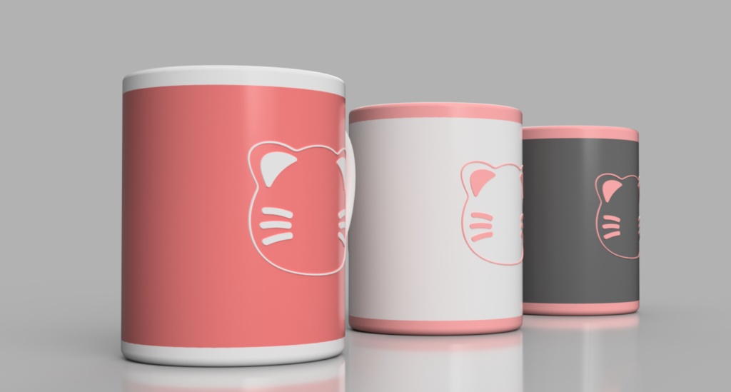 【無料です】ねこねこマグカップ(クリスタ用素材)