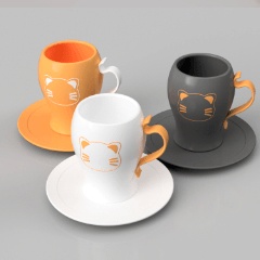 ねこティーカップ【3D】【無料です】【クリップスタジオ素材】