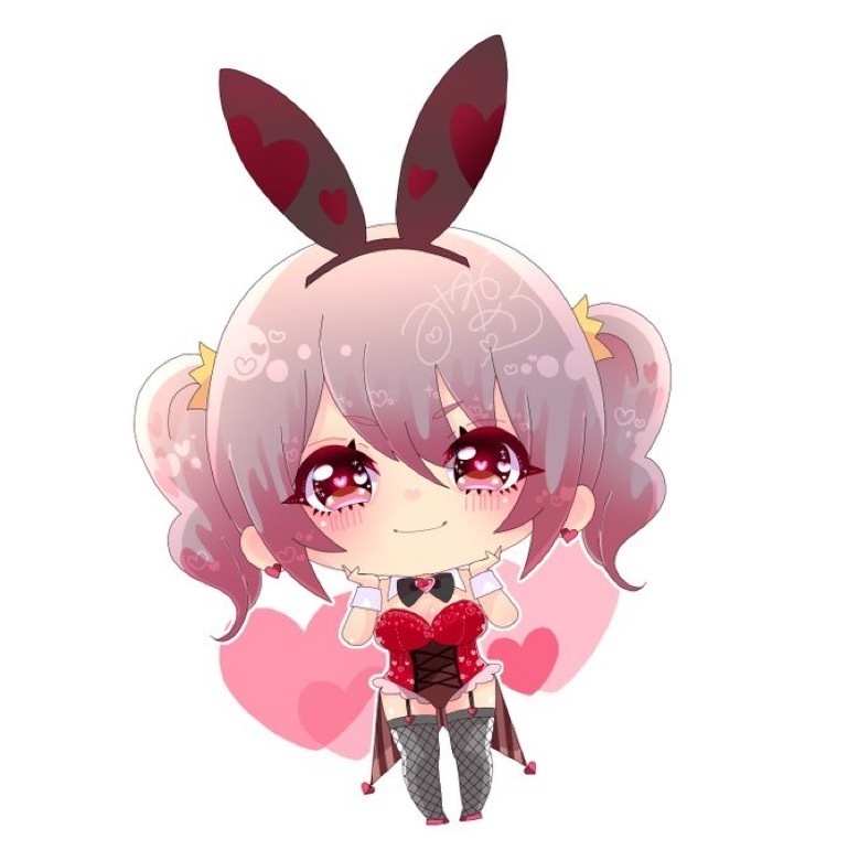 オリジナルバニーガールアクリルキーホルダー