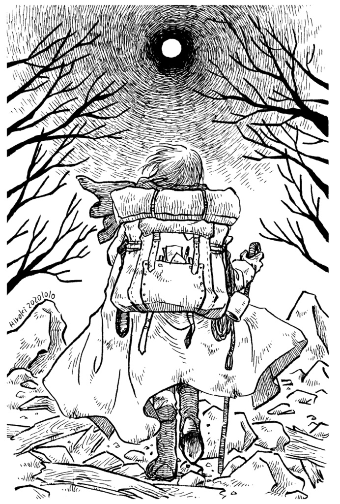 【ペン画イラスト原画】「希望」【ハガキ】