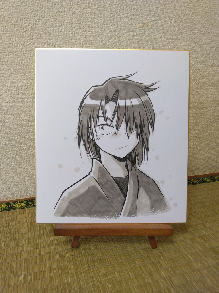 【大色紙原画】「コングルGood:黒胡麻」【グレースケール】