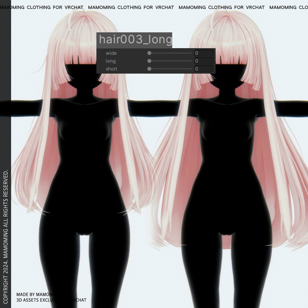 ❰Hair❱ 9アバター対応 Hair_003 Hime Cut PACK