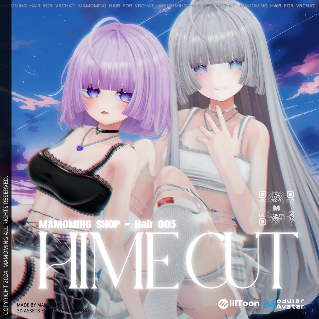 ❰Hair❱ 9アバター対応 Hair_003 Hime Cut PACK