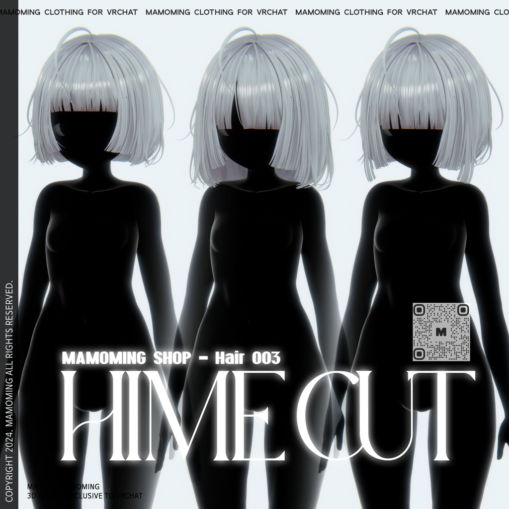 ❰Hair❱ 9アバター対応 Hair_003 Hime Cut PACK