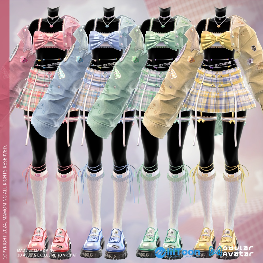 ❰Setup❱ 9アバター対応 Set_004 big ribbon uniform