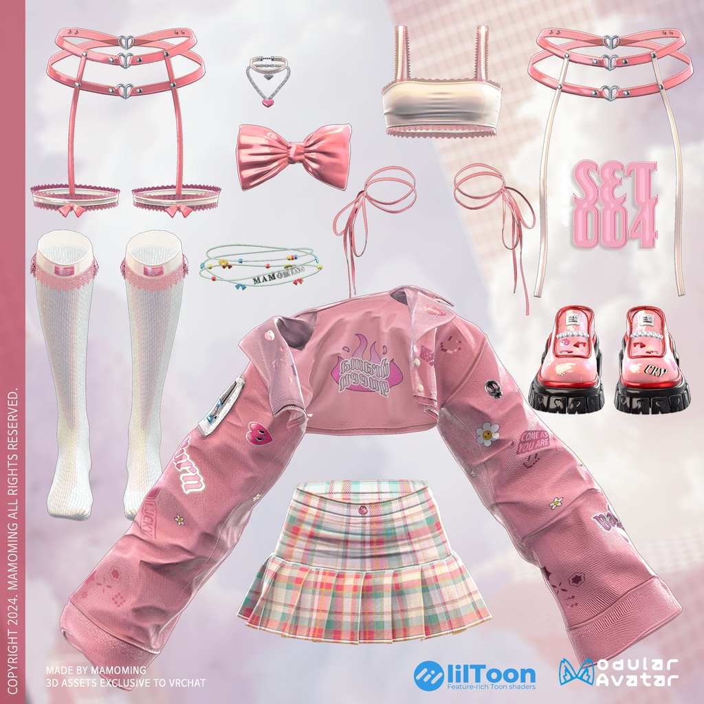 ❰Setup❱ 9アバター対応 Set_004 big ribbon uniform