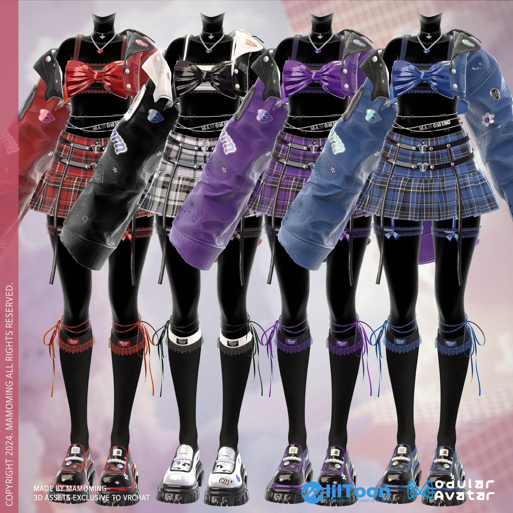 ❰Setup❱ 9アバター対応 Set_004 big ribbon uniform