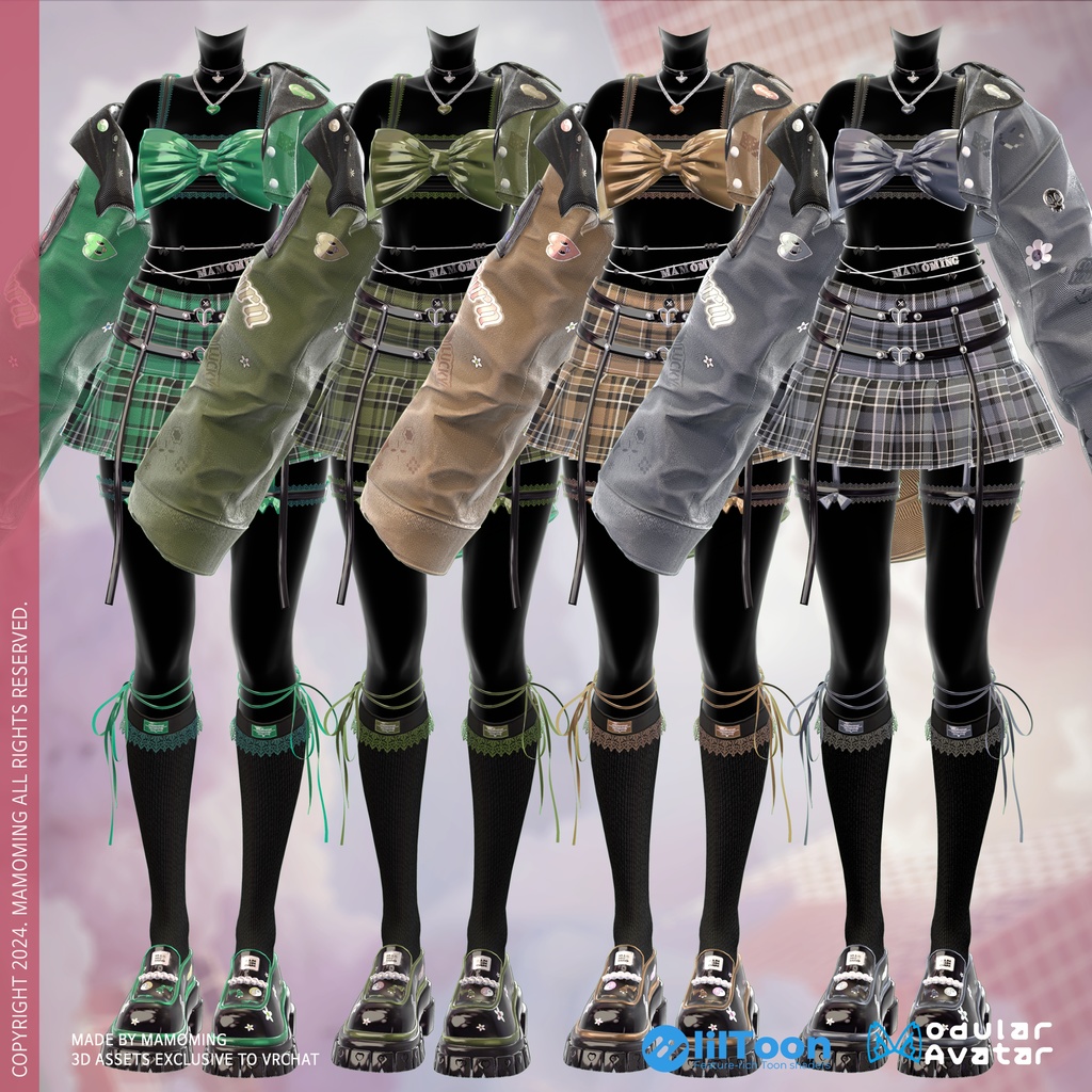 ❰Setup❱ 9アバター対応 Set_004 big ribbon uniform