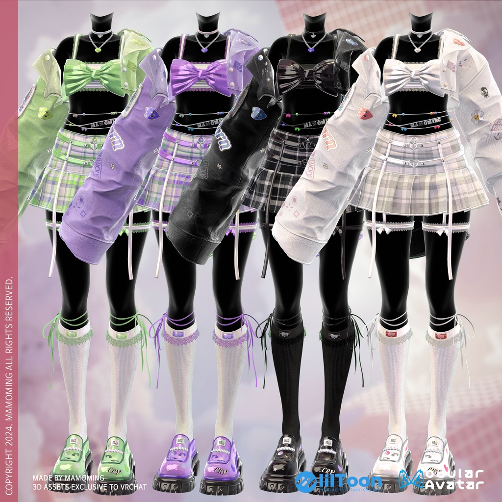 ❰Setup❱ 9アバター対応 Set_004 big ribbon uniform