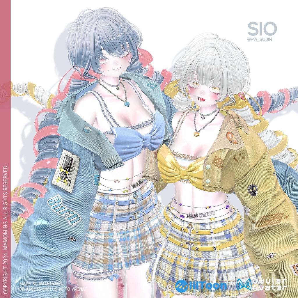 ❰Setup❱ 9アバター対応 Set_004 big ribbon uniform