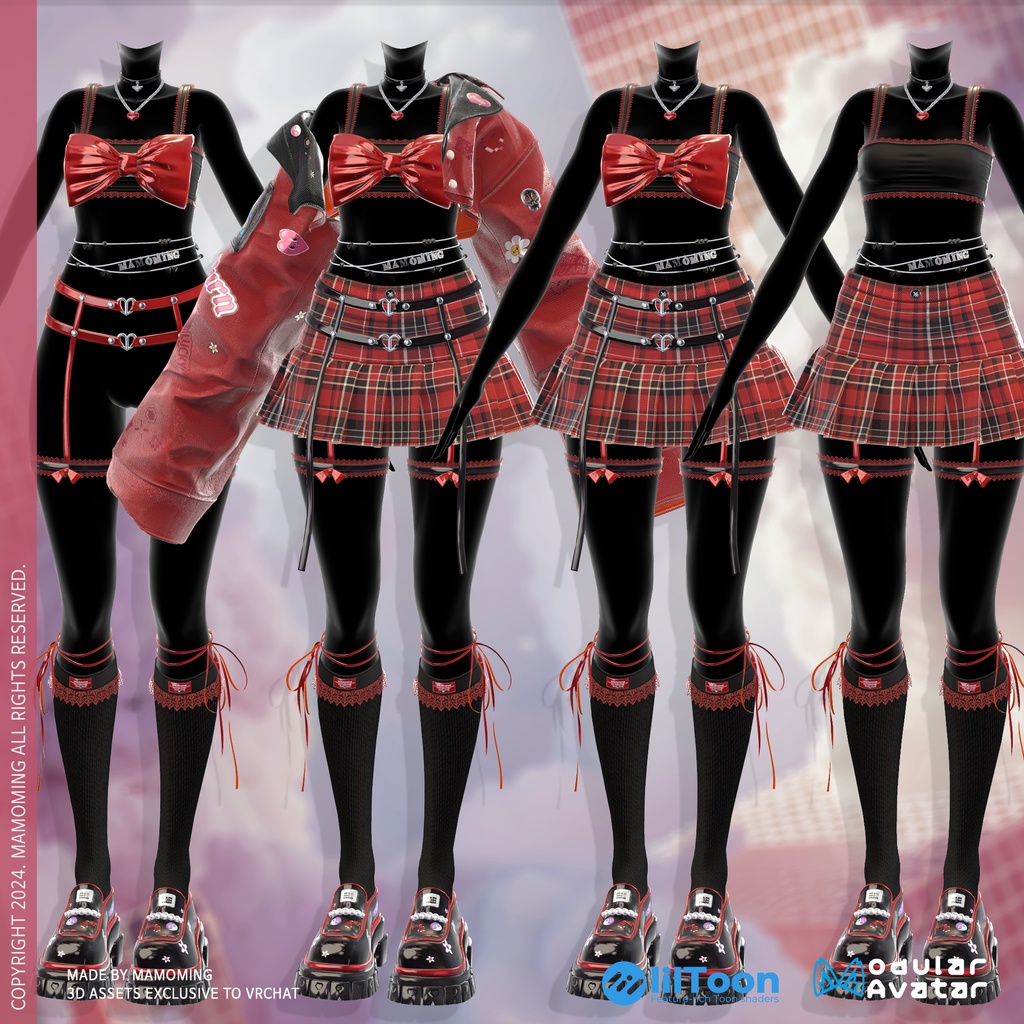 ❰Setup❱ 9アバター対応 Set_004 big ribbon uniform