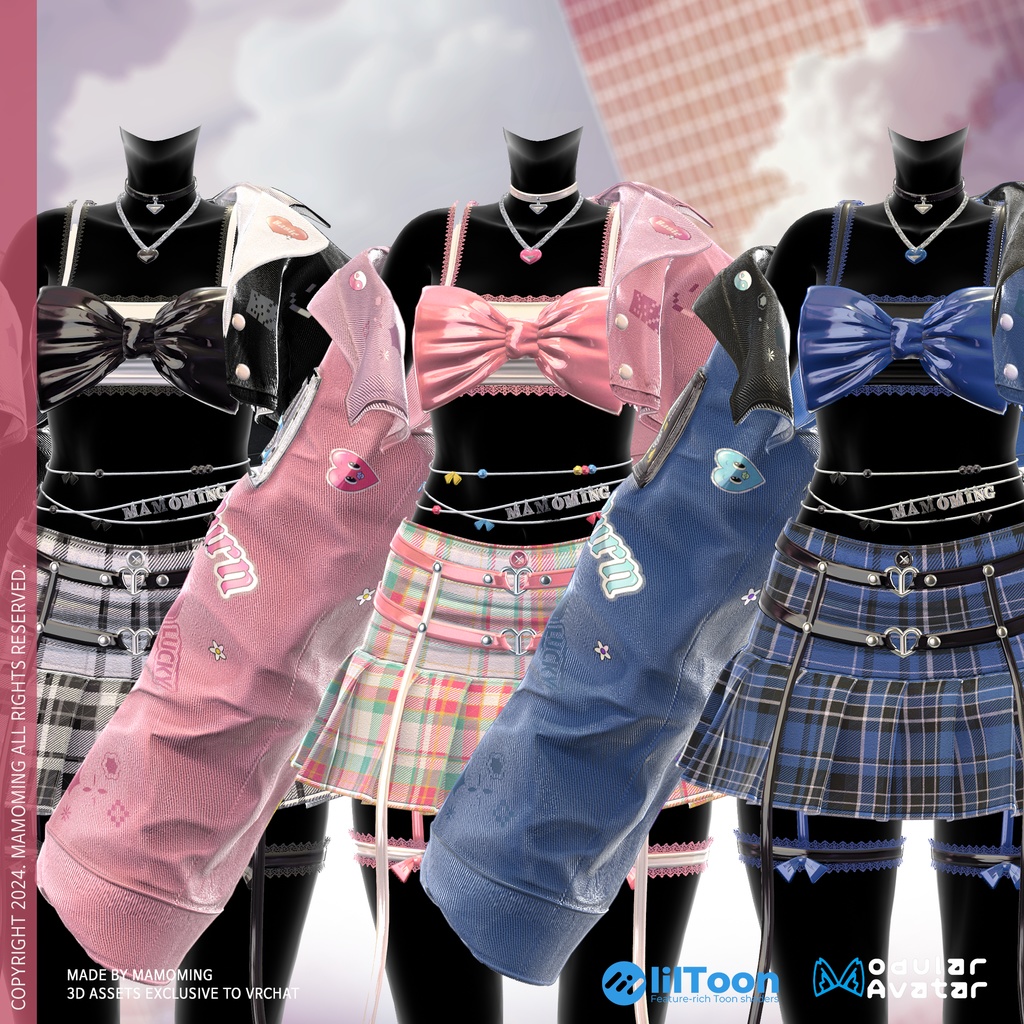 ❰Setup❱ 9アバター対応 Set_004 big ribbon uniform