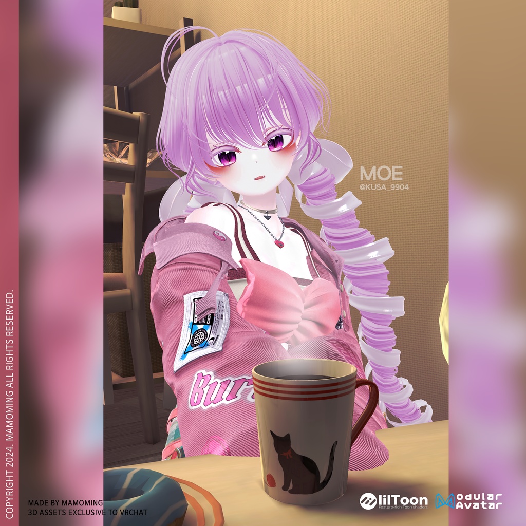 ❰Hair❱ 9アバター対応 Hair_004 ribbon whirl twintail hair