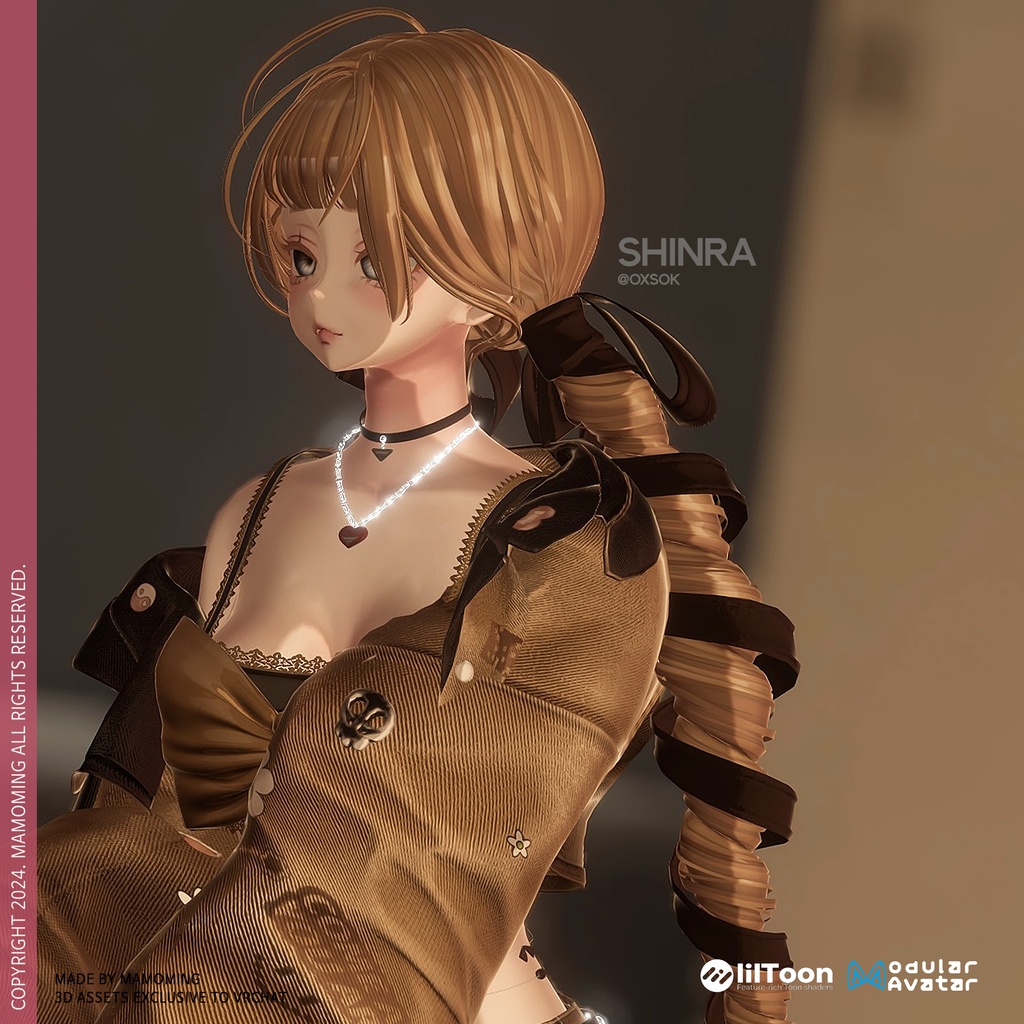 ❰Hair❱ 9アバター対応 Hair_004 ribbon whirl twintail hair