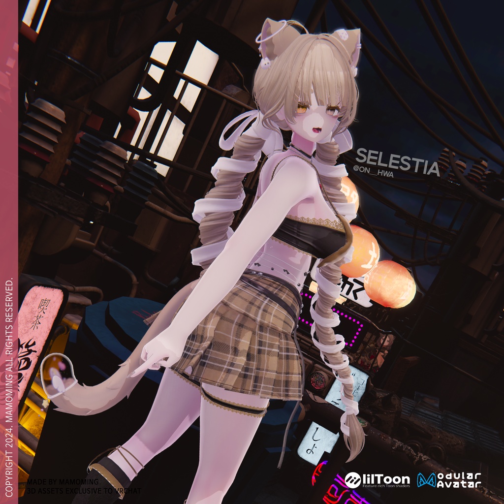 ❰Hair❱ 9アバター対応 Hair_004 ribbon whirl twintail hair