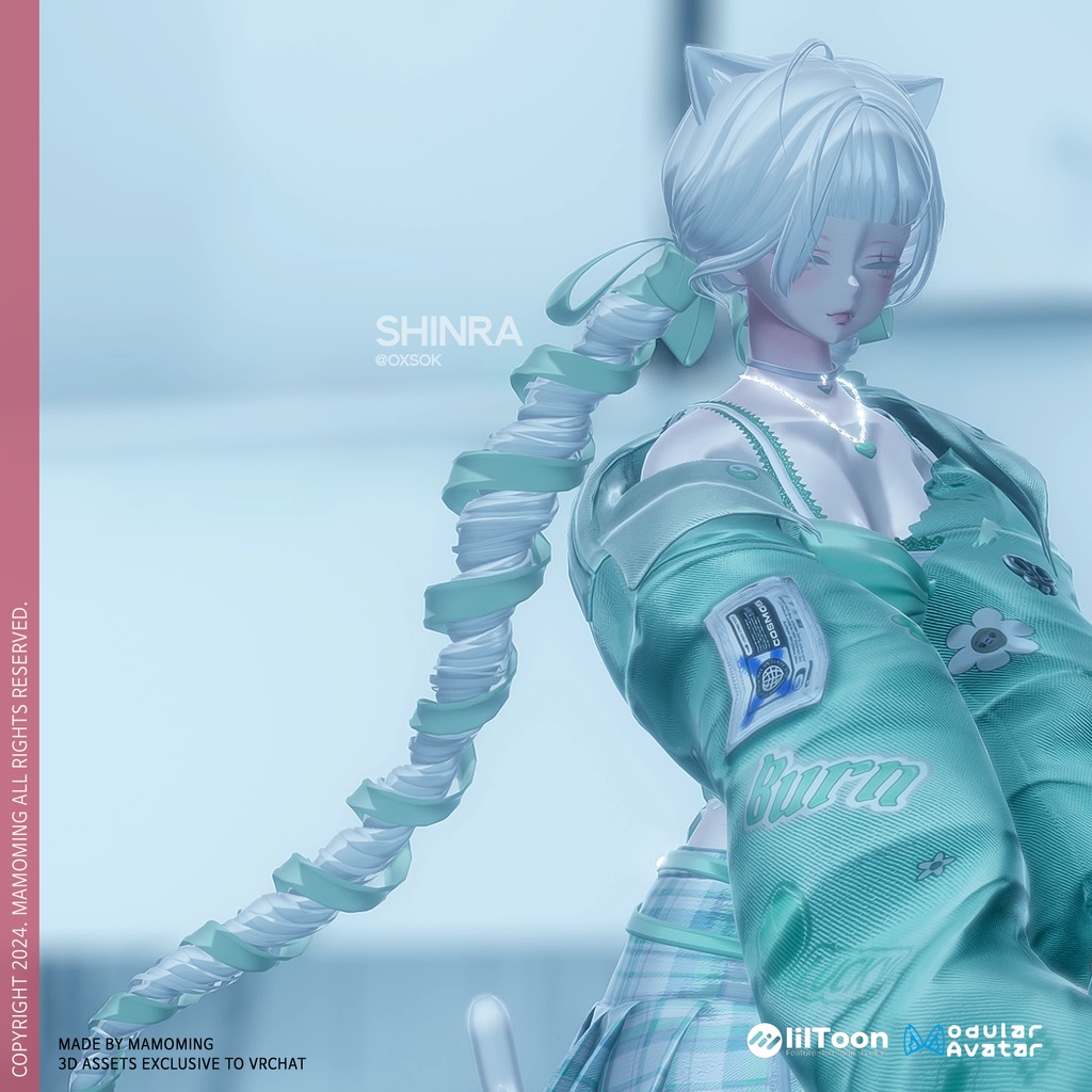 ❰Hair❱ 9アバター対応 Hair_004 ribbon whirl twintail hair