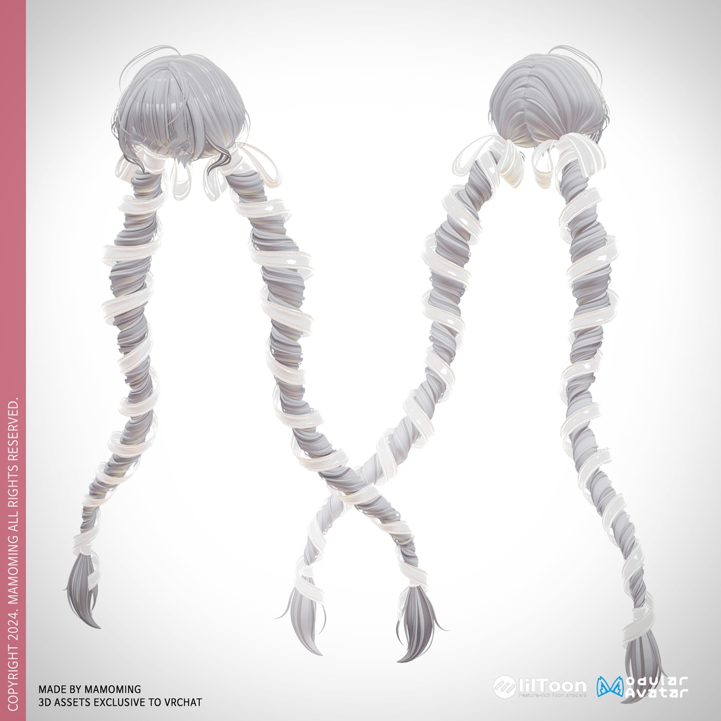❰Hair❱ 9アバター対応 Hair_004 ribbon whirl twintail hair