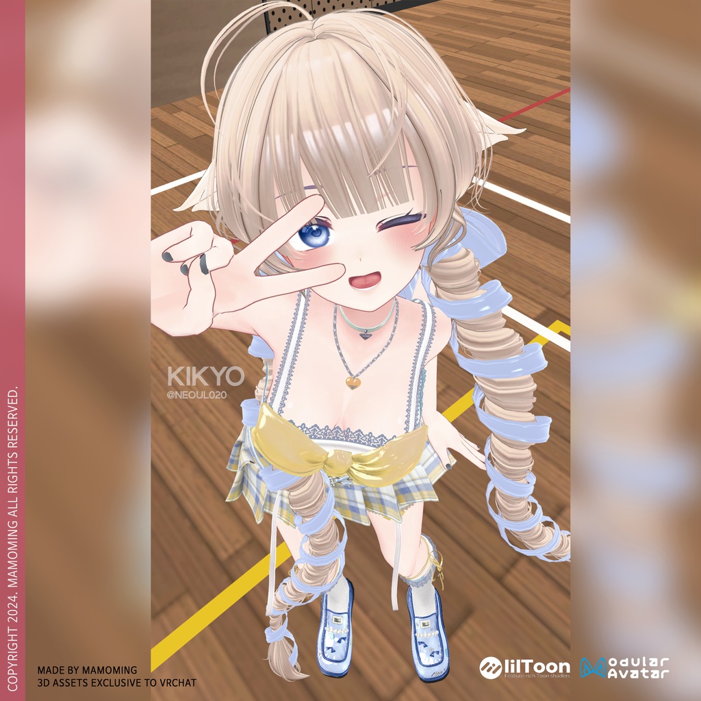 ❰Hair❱ 9アバター対応 Hair_004 ribbon whirl twintail hair