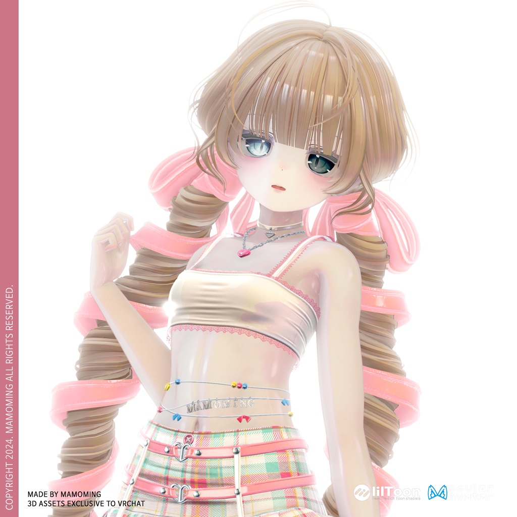 ❰Hair❱ 9アバター対応 Hair_004 ribbon whirl twintail hair
