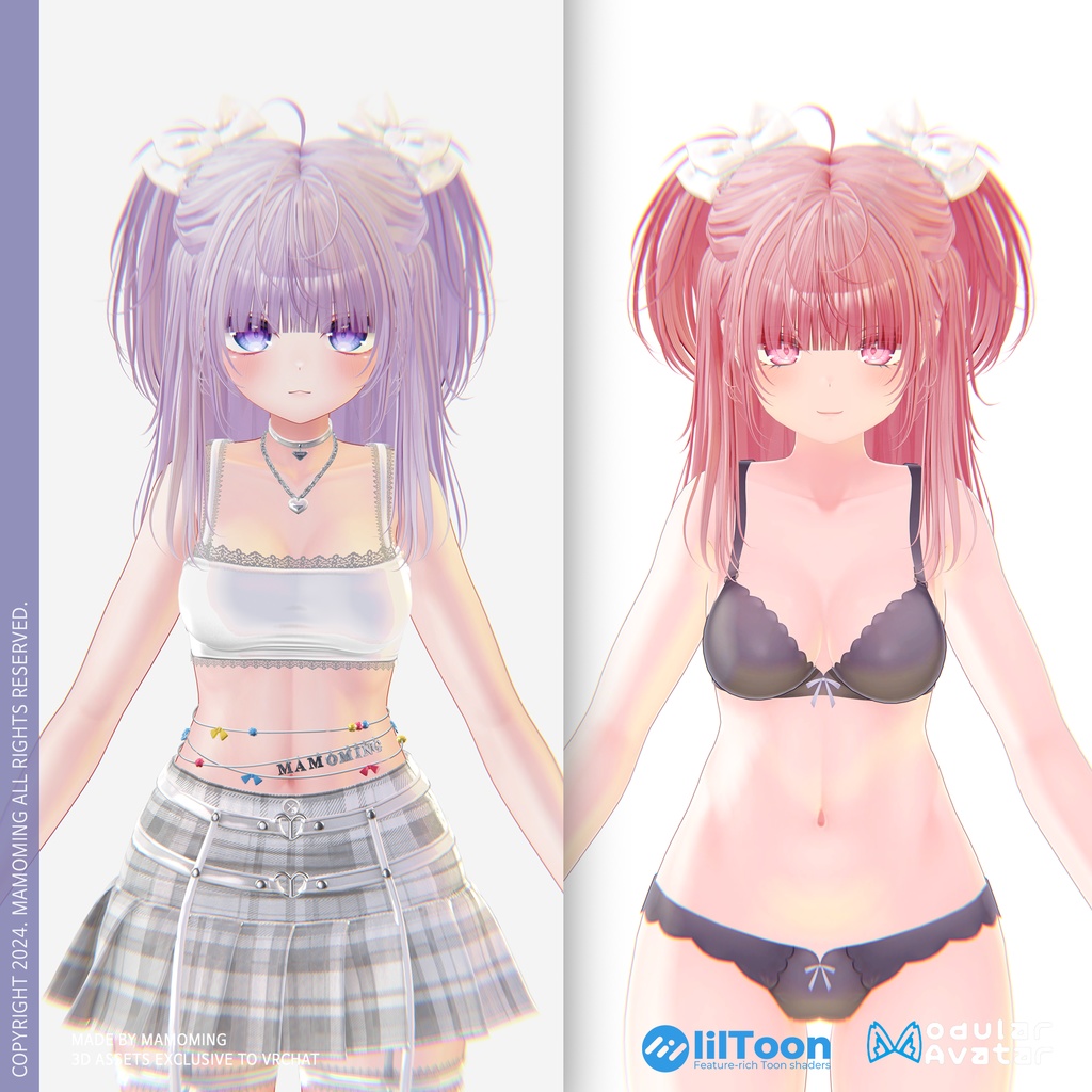 ❰Hair❱ 9アバター対応 Hair_005 Twin half up hair