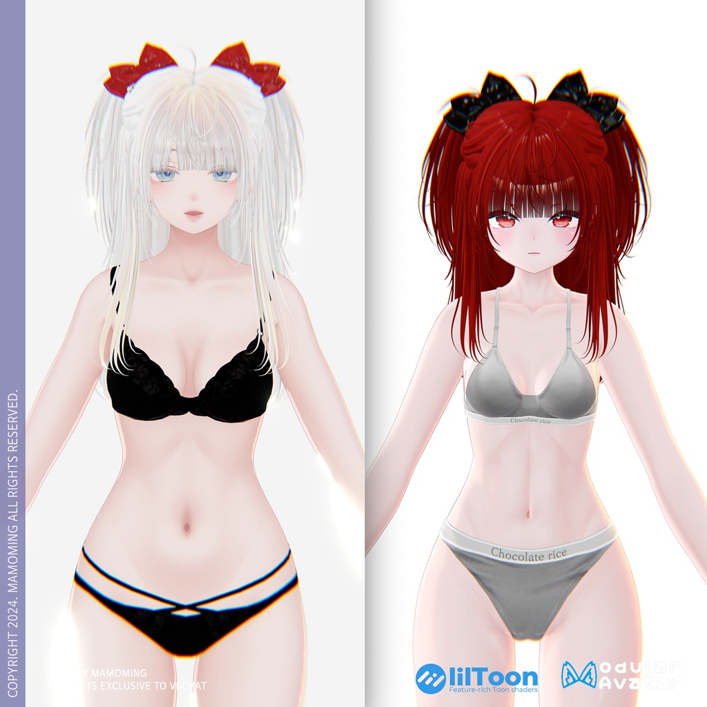 ❰Hair❱ 9アバター対応 Hair_005 Twin half up hair