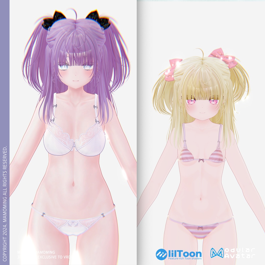 ❰Hair❱ 9アバター対応 Hair_005 Twin half up hair