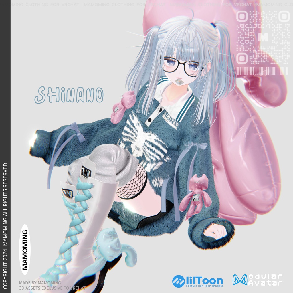 ❰Setup❱ 9アバター対応 Set_005 Big cat Collar knit setup