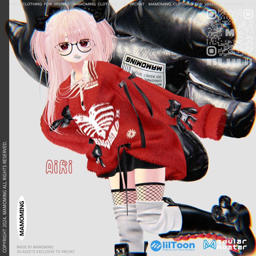 ❰Setup❱ 9アバター対応 Set_005 Big cat Collar knit setup