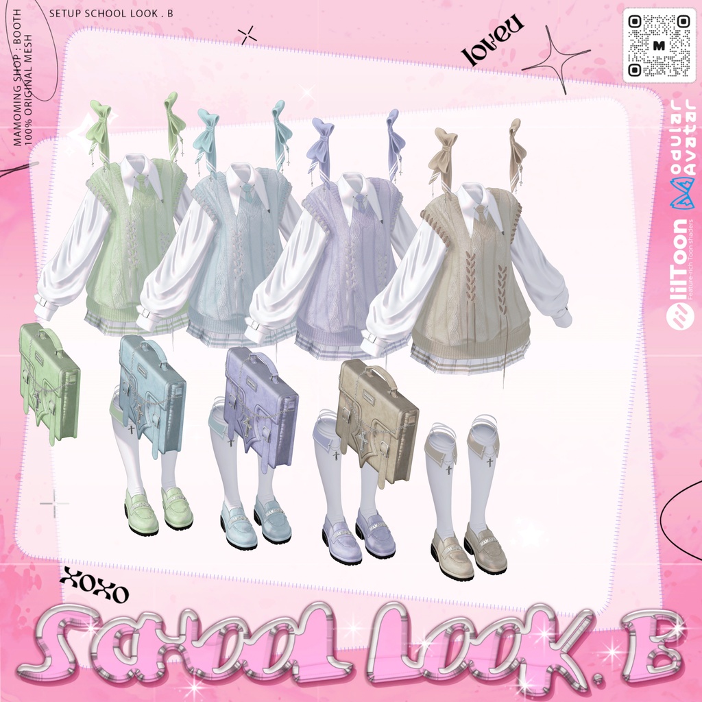 ❰Setup❱  13アバター対応 Set_010 School Look. B