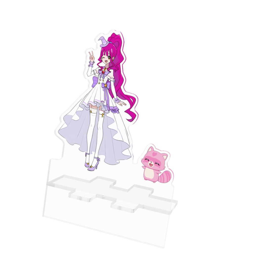 🎀 レトロ魔法少女 アクリルスタンド ヒカリ＆タヌタヌ 🎀