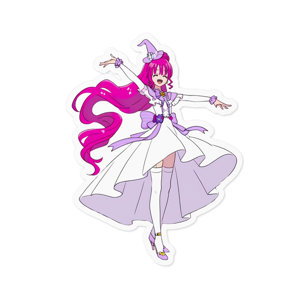 🌟 レトロ魔法少女ステッカー ✨ヒカリ✨ 100mm 🌟
