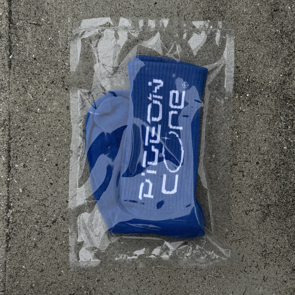 original logo socks ( WHT / BLU )