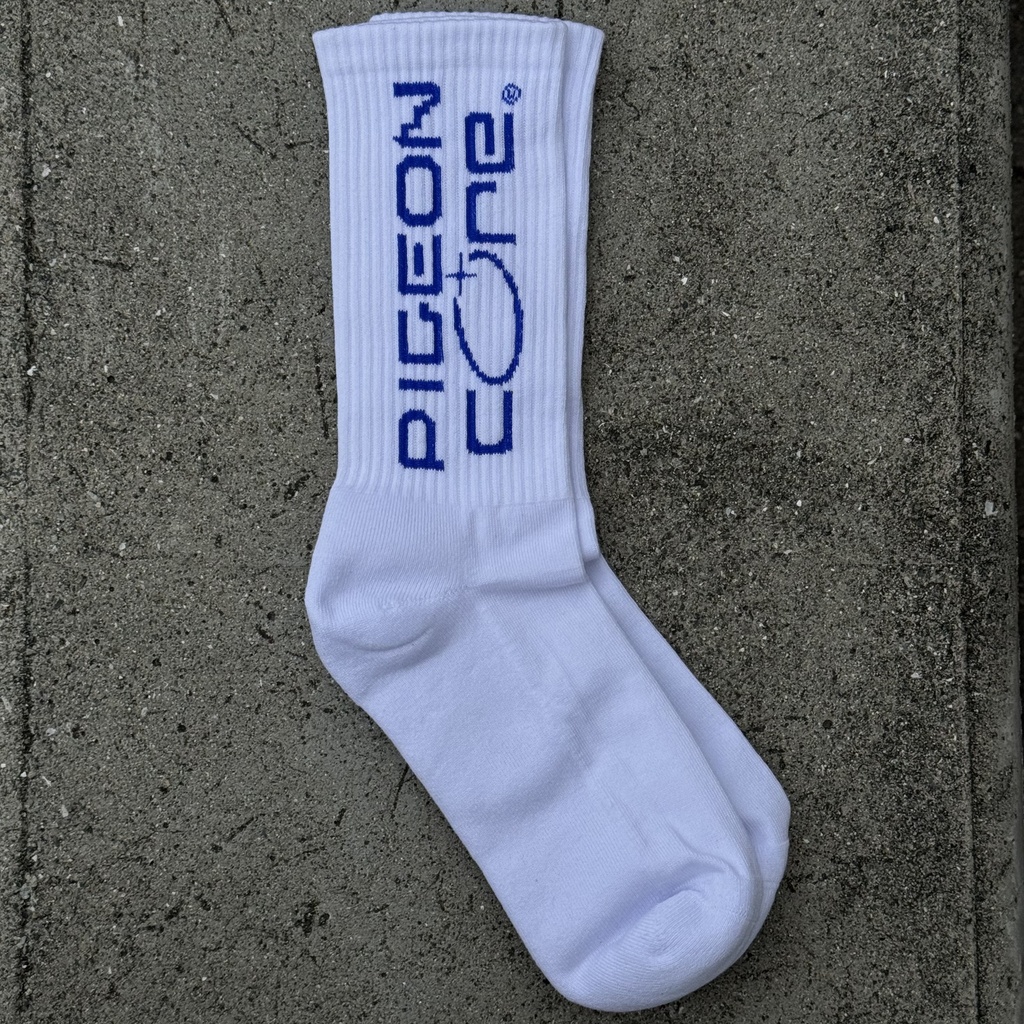 original logo socks ( WHT / BLU )