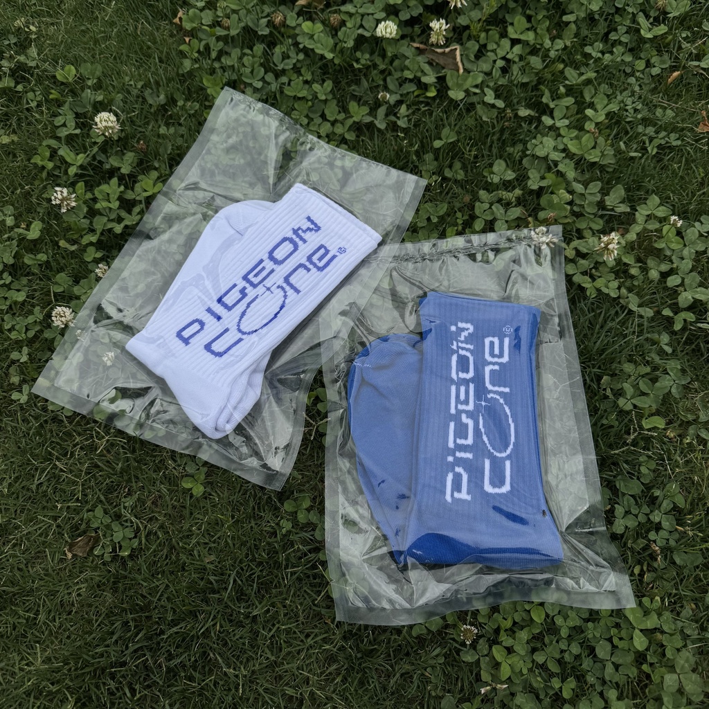 original logo socks  ( WHT / BLU )