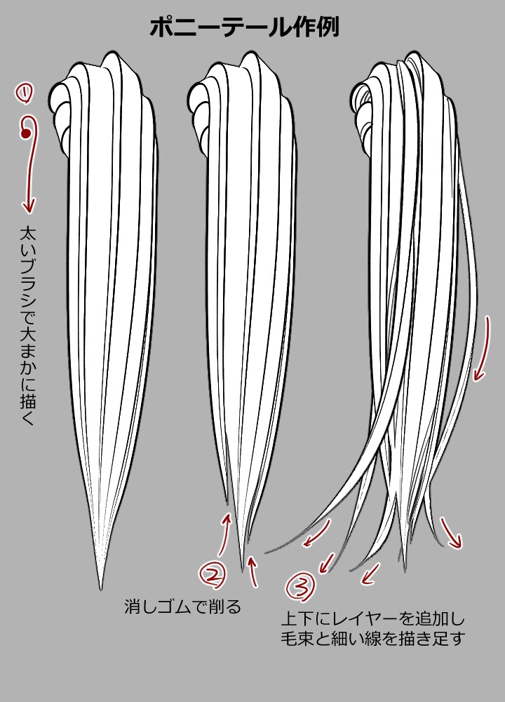 らくちん毛束ブラシ