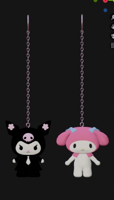 Kuromi and My Melody.