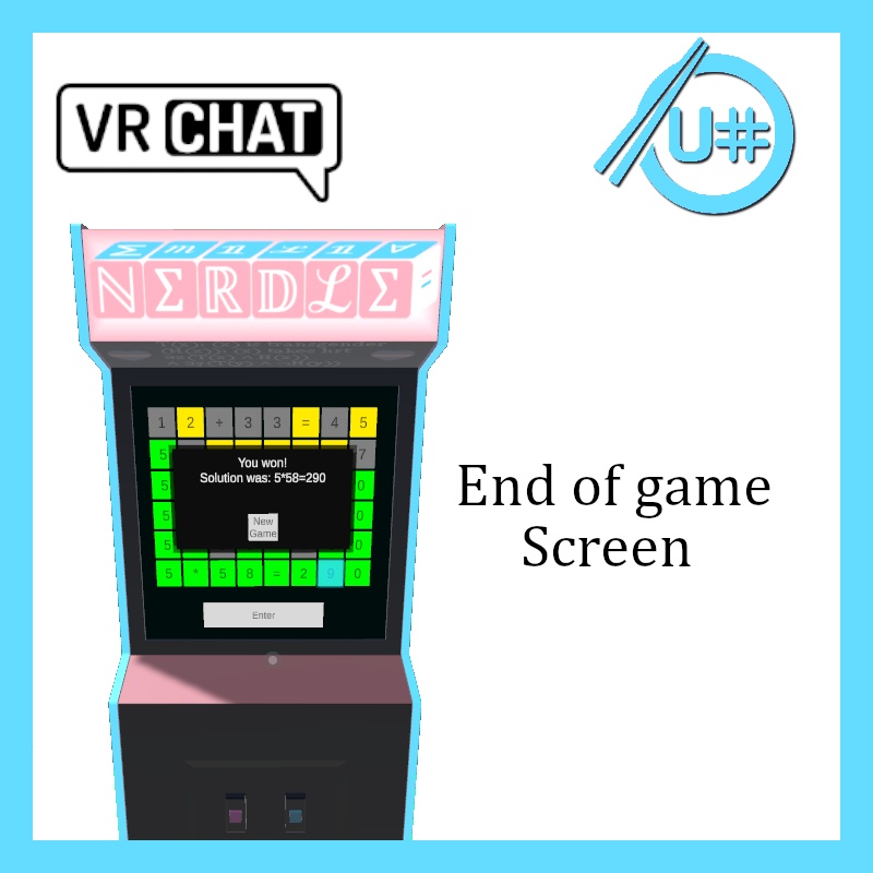 VRChat Nerdle Arcade Game – 3D World Asset