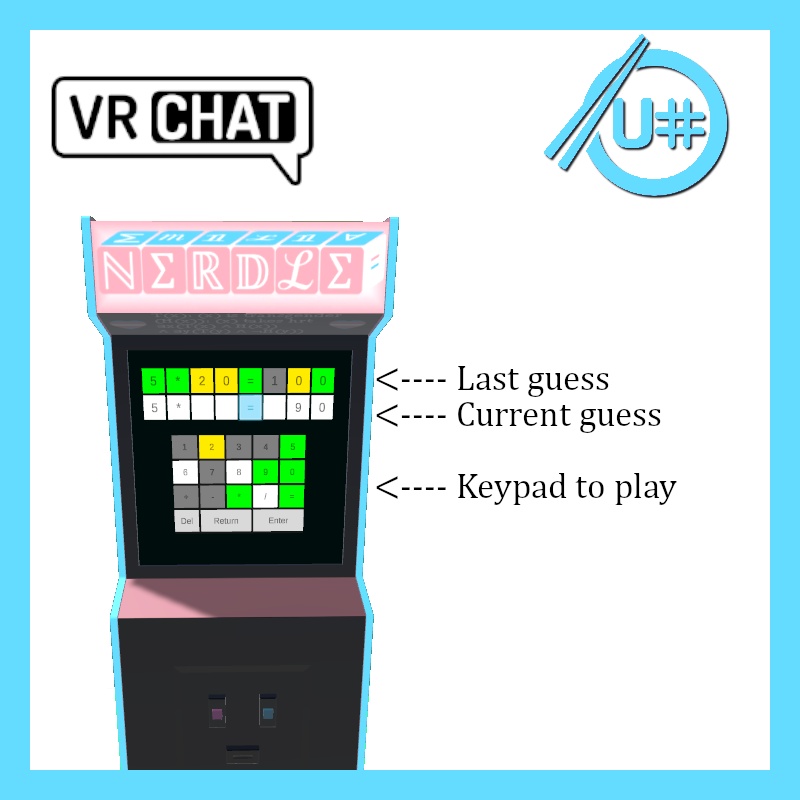 VRChat Nerdle Arcade Game – 3D World Asset