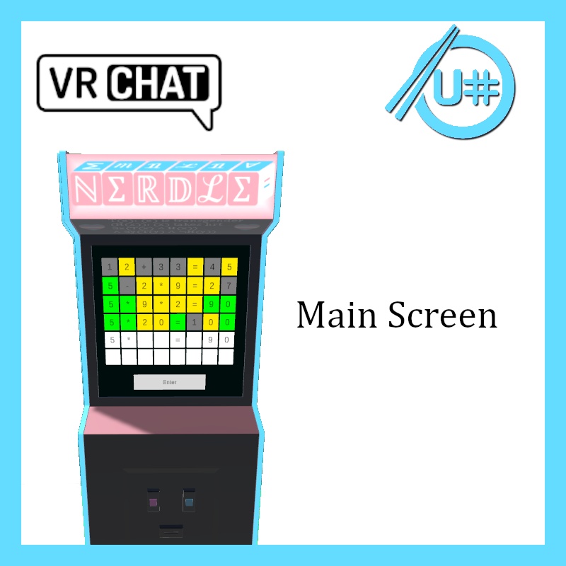 VRChat Nerdle Arcade Game – 3D World Asset