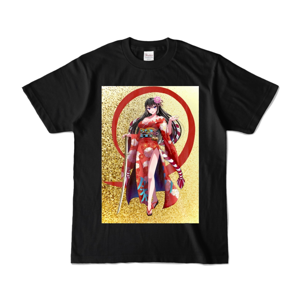 埼玉彩刃　～黄金の祝福～良縁黒Tシャツ Saitama Saibai ~Golden Blessing~ Good Marriage Black T-Shirt