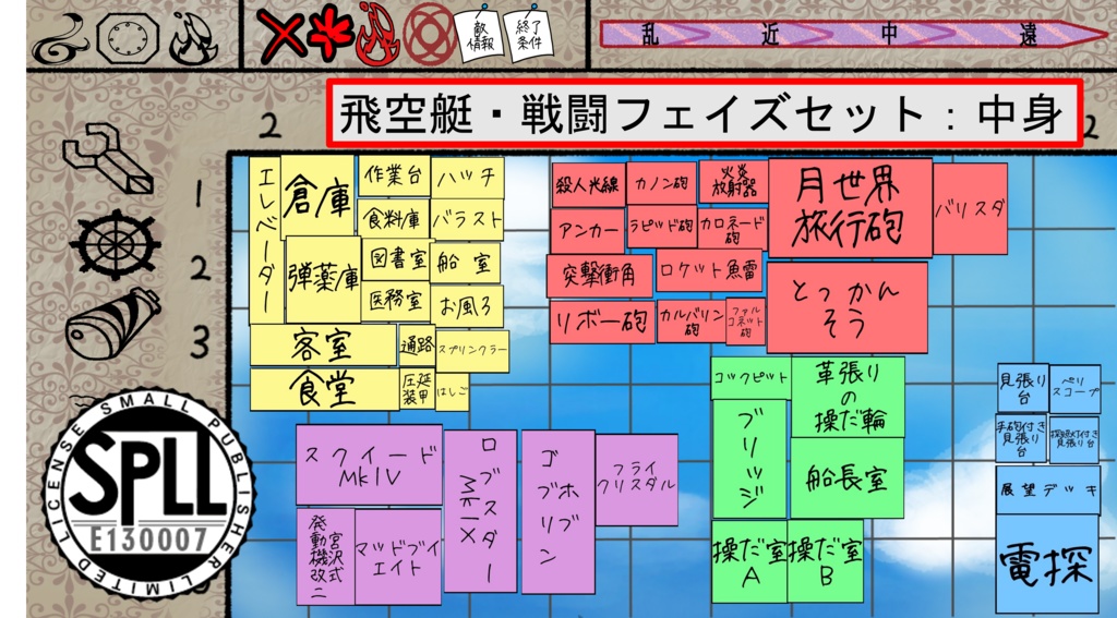 *非公式・二次創作* 【ccfoliaルームデータ】 蒸気と冒険の飛空艇TRPG 歯車の塔の探空士 基本ルールブックのみ対応 SPLL:E130004