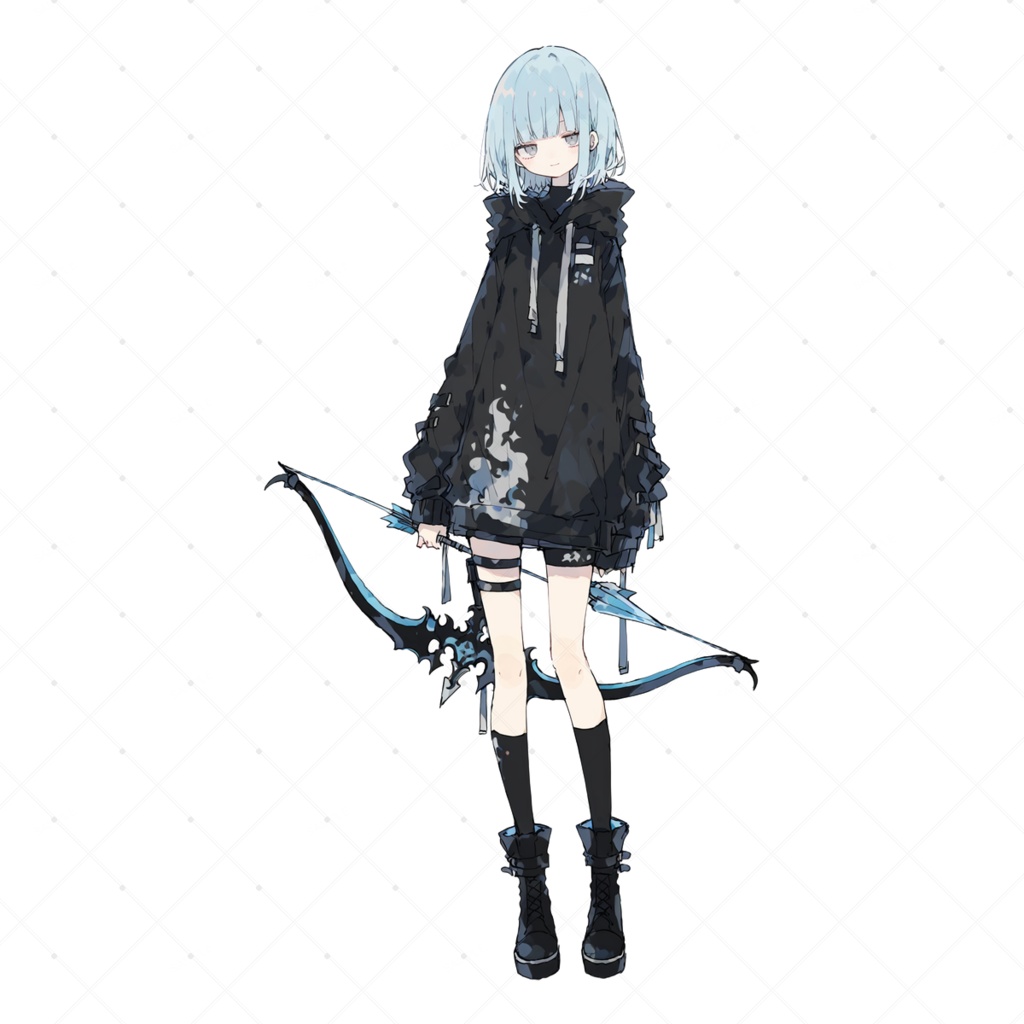 【無料版あり】立ち絵素材 Vol.01「弓×少女」差分全10種