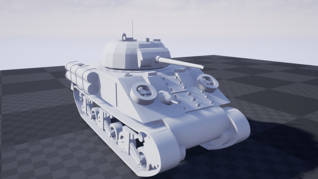 [3Dモデル]アメリカ軍戦車　M4A2　75㎜砲搭載型