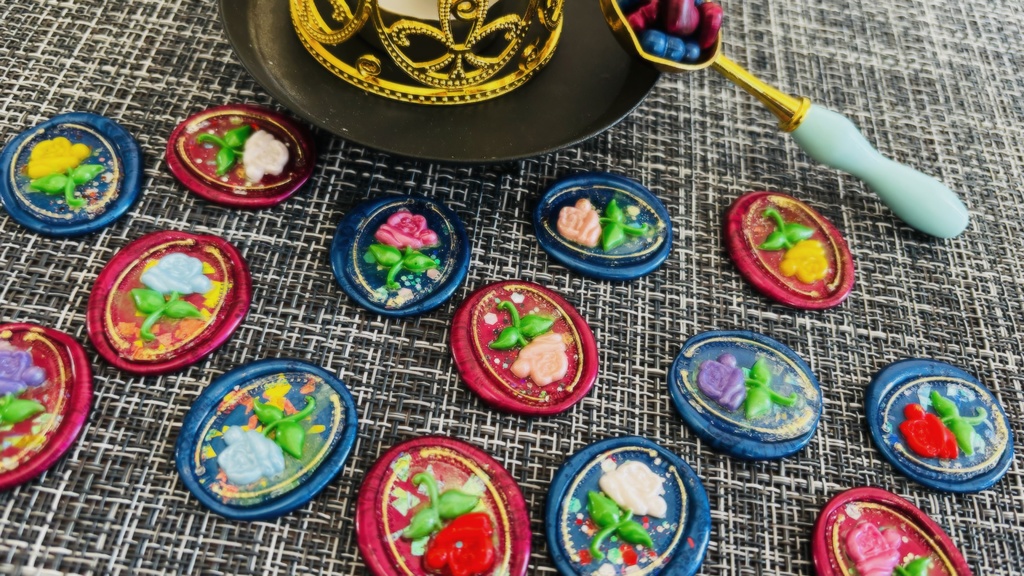 バラ シーリングスタンプ 封蝋 ランダム4点セット