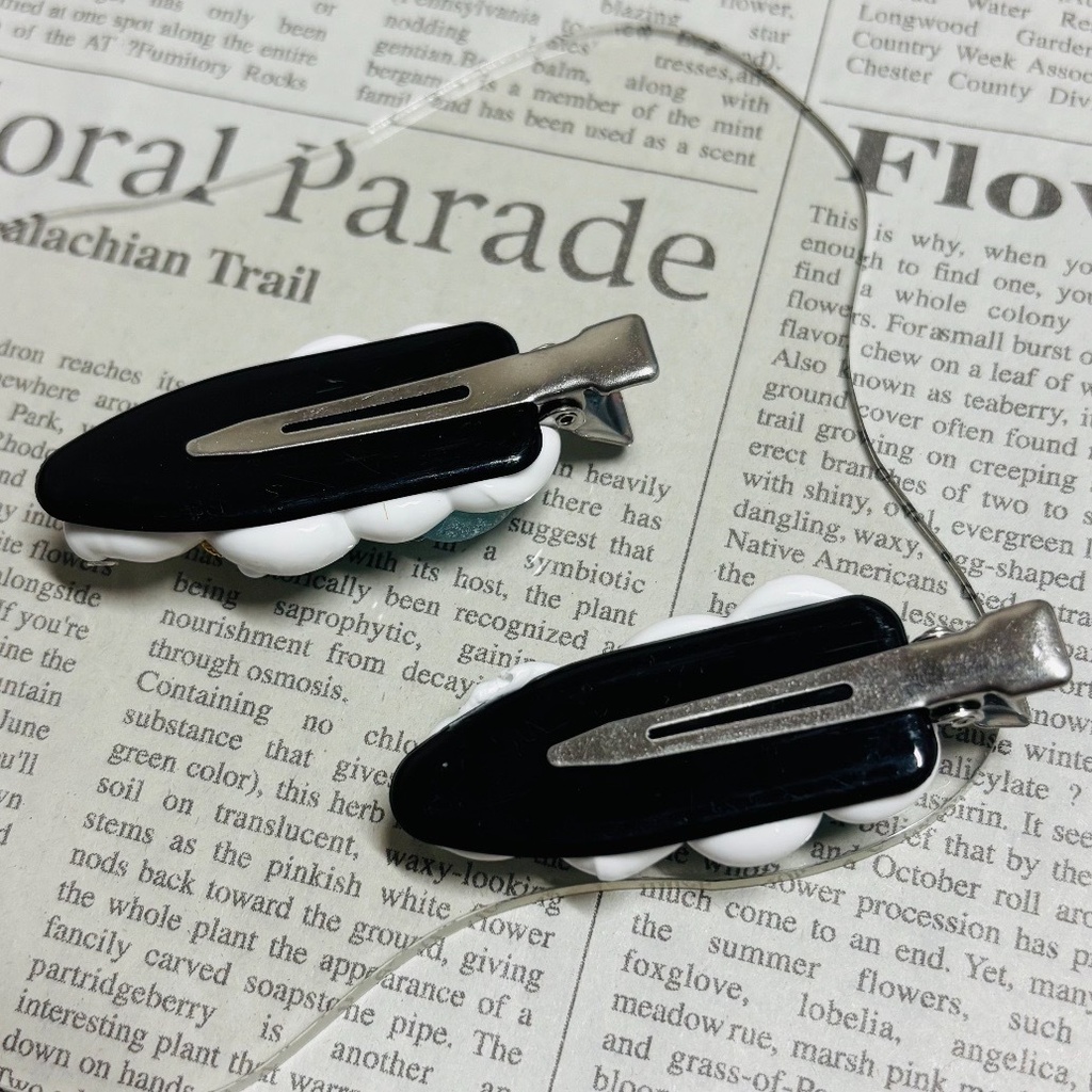 シーグラス ヘアピン