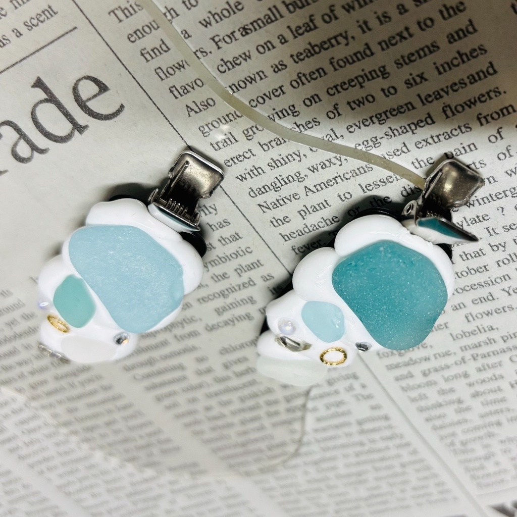 シーグラス ヘアピン