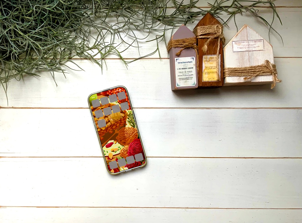 スマホ壁紙 「薔薇とアップルパイ」