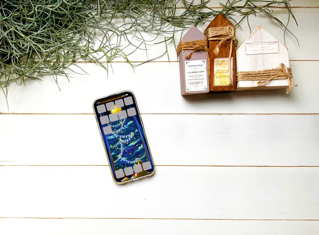 スマホ壁紙 「月が描くクリスマス」